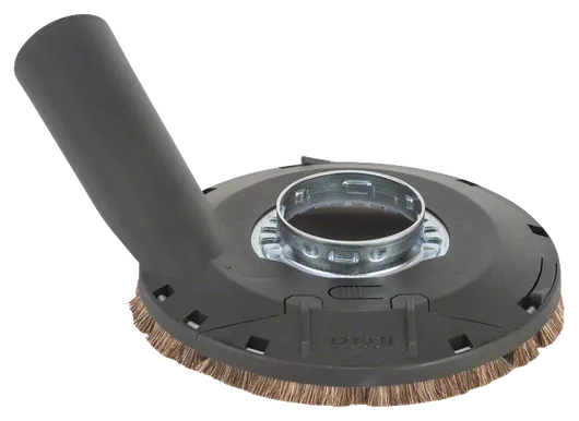 Dust Extraction Guard for Sanding Bosch cutting guide with dust extraction outlet, brush ring.