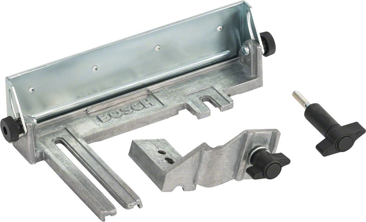 Bosch parallel and angle guide for precise cutting.