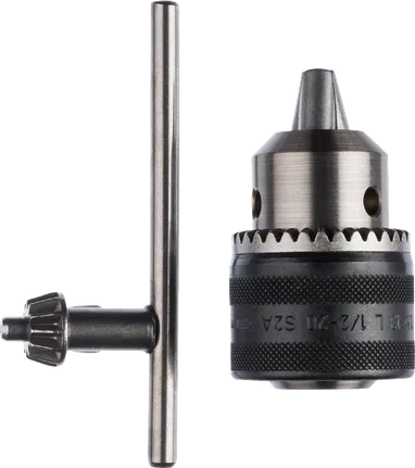 Keyed chucks up to 13 mm Bosch keyed drill chuck 1.5–13 mm with replacement key.