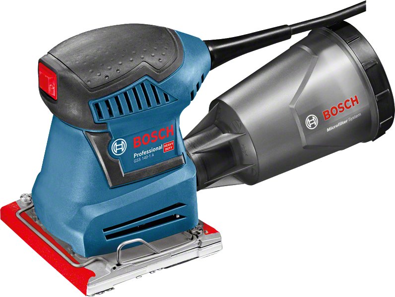 Bosch GSS 140-1 A orbital sander with microfilter.