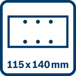 Sanding sheet 115 x 140 mm, 6 holes