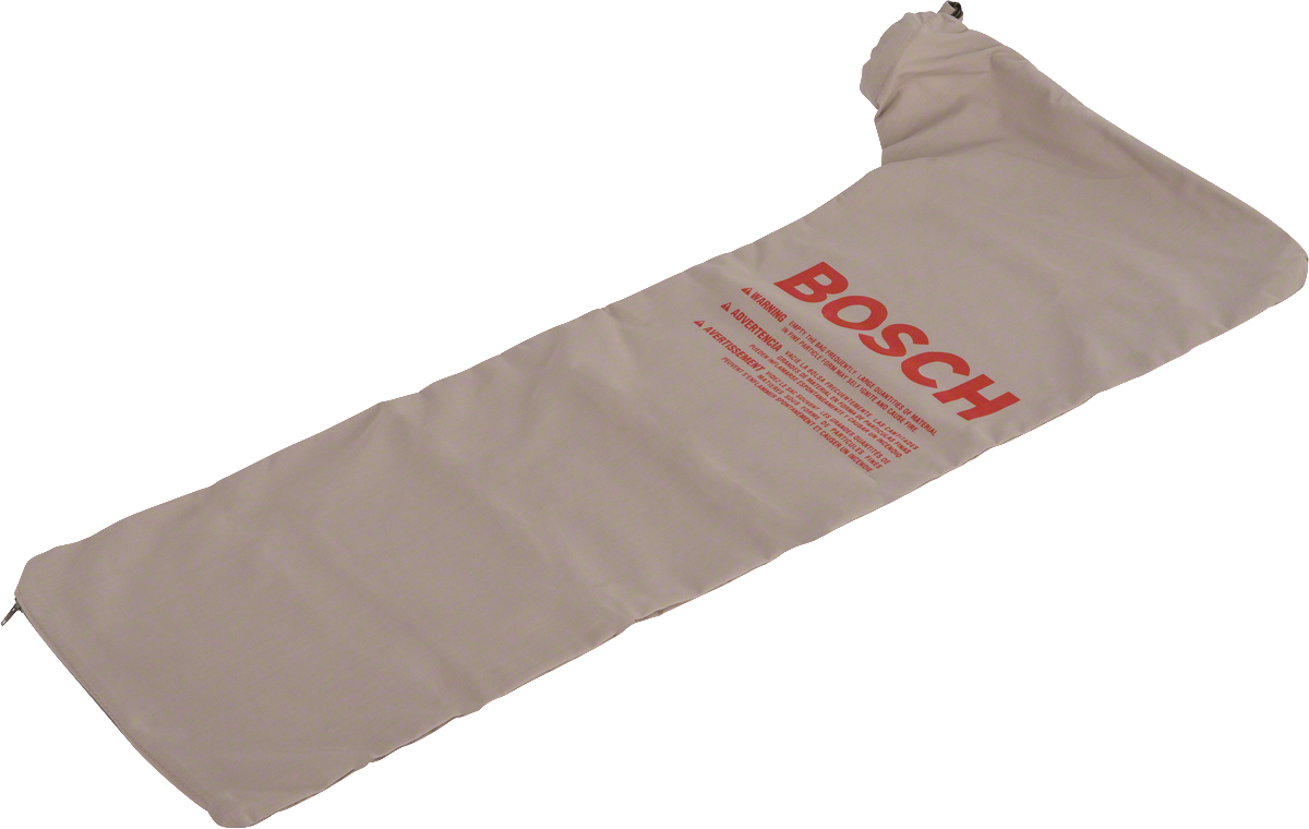 Bosch dust bag for efficient sawdust collection.