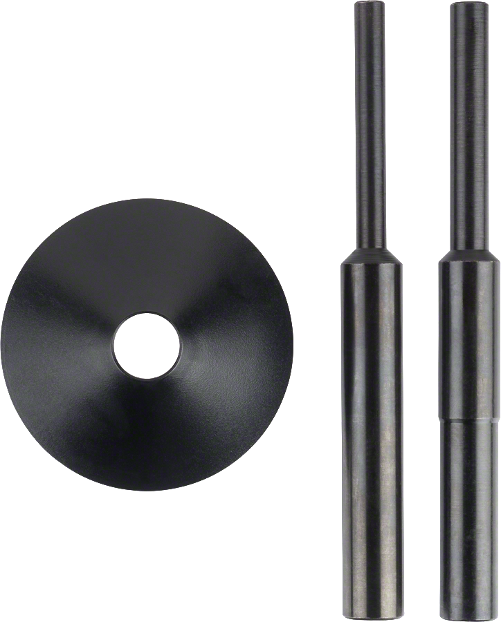 Bosch centring pins set 8/12 mm with guide plate.