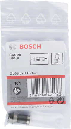 Collet without locking nut Bosch 3/8″ collet without locking nut.