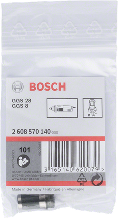 Collet without locking nut Bosch 1/4″ collet without locking nut.