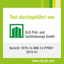 Test winner in average lifetime and average carbon brush lifetime – ascertained by the independent SLG testing and certification institute.