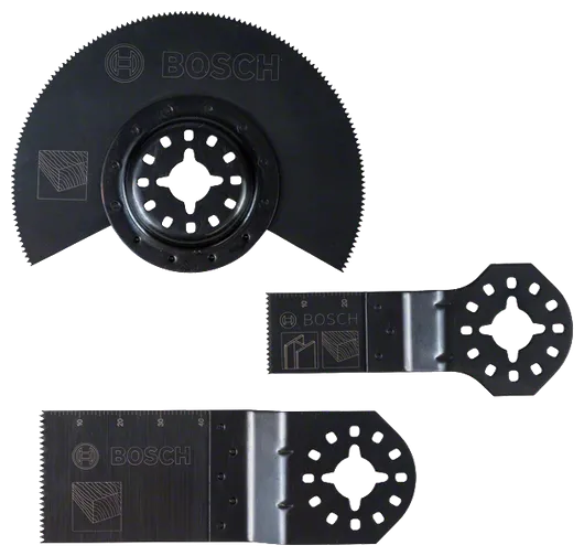 Basic Wood Set for Multi-Tools, 3-Piece Bosch multi tool blade set for wood and metal cutting.