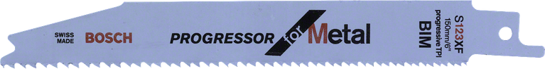 Reciprocating saw blade S 123 XF Bosch S123XF Progressor for Metal saw blade.