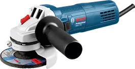 Bosch GWS 750 angle grinder with ergonomic side handle.