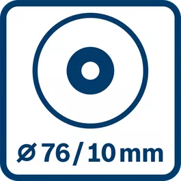 Disc diameter 76 mm