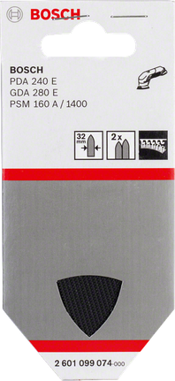 Bosch sanding plate for PDA 240 E and PSM 160 A sanders.