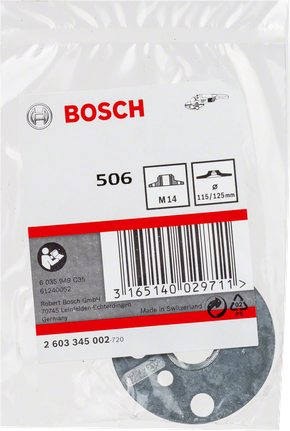 Round nut with M14 flange thread Bosch M14 clamping flange 115/125mm.