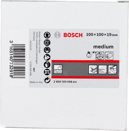 Bosch medium fleece sanding wheel 100×100×19 mm.