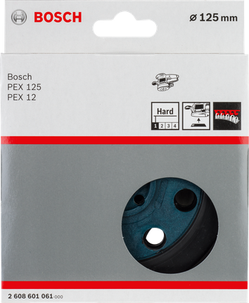 Bosch 125mm hard sanding backing pad for PEX 125.
