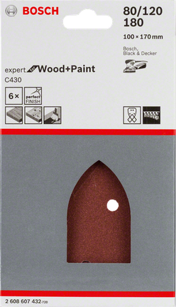 Bosch C430 6-piece sanding sheets set.