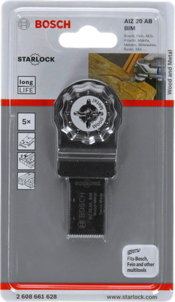 BIM plunge cut saw blade AIZ 20 AB Multi Material Bosch BIM plunge cut saw blade AIZ 20 AB 3/4″.