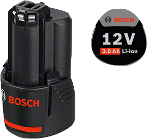 GBA 12V 3.0Ah Bosch 12V 3.0Ah lithium-ion battery.