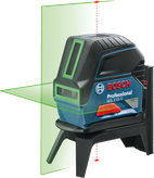 Bosch GCL 2-15 G laser leveling tool with green beams.