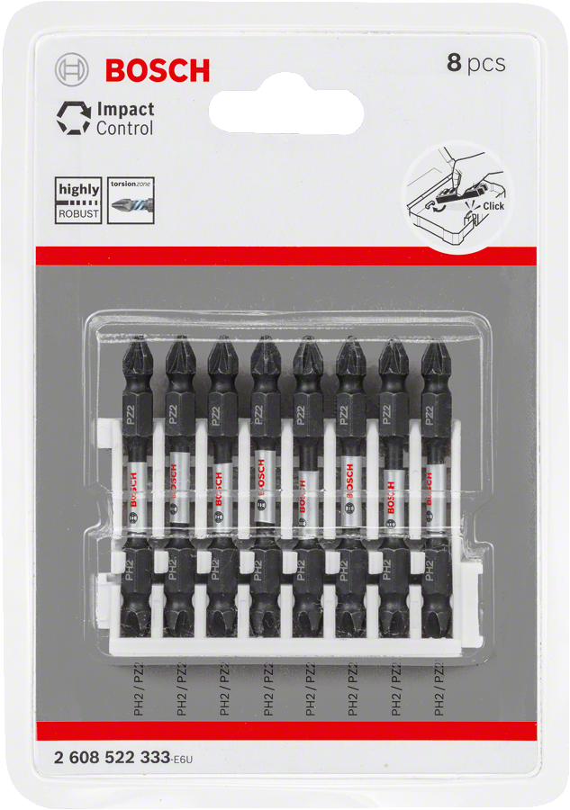 Pick and Click Impact Control Double Ended Screwdriver Bit Pack Bosch