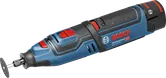 Bosch GRO 12V-35 cordless rotary tool, 12V battery.