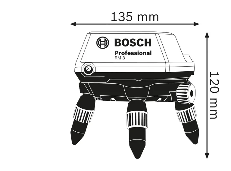 Tripod dimensions.