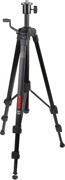 Bosch building tripod BT 150 with adjustable height.