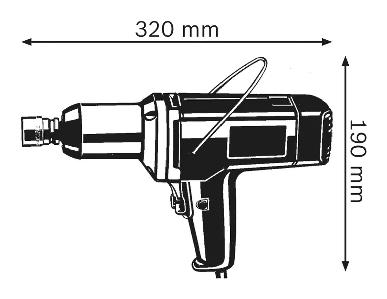 GDS 18 E Impact wrench dimensions