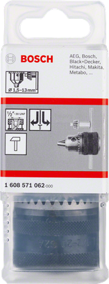 Bosch drill chuck 1.5-13mm for various brands.