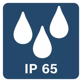 IP65 dust tight and water jets protection