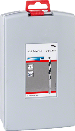 HSS Twist Drill Bit PointTeQ 25pcs ProBox 1- 13mm Bosch HSS Twist Drill Bit PointTeQ 1–13mm set.