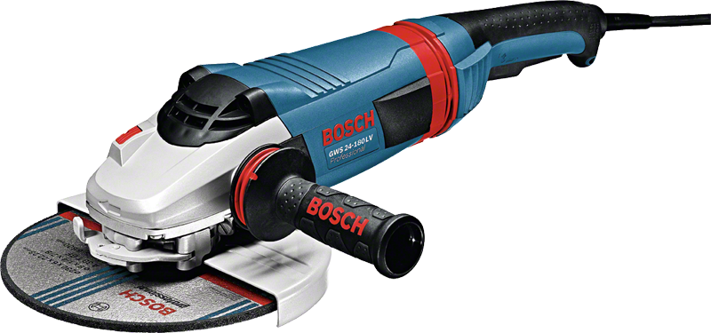 Bosch GWS 24-180 LV angle grinder with 180mm disc.