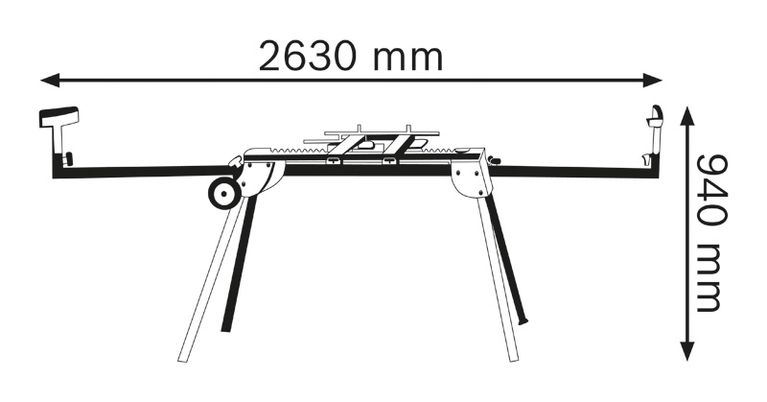 Worktable dimensions.