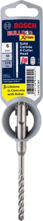 BulldogXtreme SDS plus drill bit 6x50x115 Bosch BulldogXtreme 6×50×115 SDS plus drill bit.