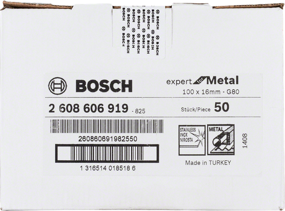 Bosch Expert for Metal cutting discs 100x16mm G80 box.