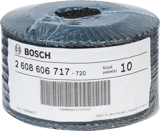 Bosch sanding flap wheel, pack of 10 pieces.