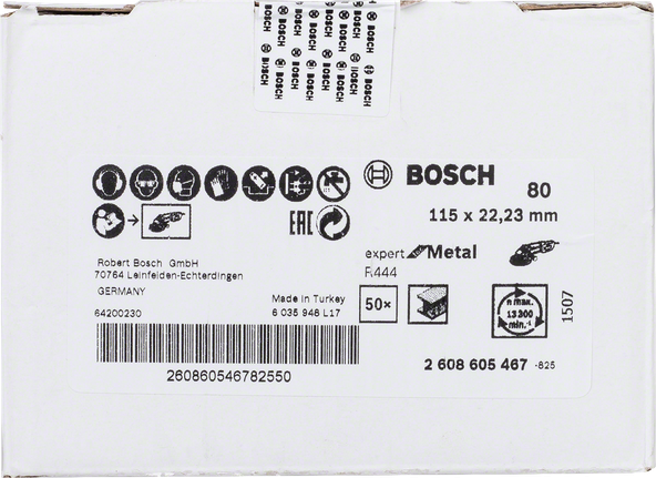 Bosch Expert Metal cutting discs 115 mm, 50 pack.