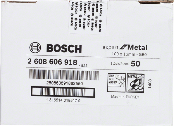 Bosch Expert for Metal 100mm G60 cutting discs box.