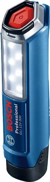 Bosch GLI 12V-300 LED work light, compact cordless design.