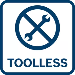 No additional tools are required for configuring the tool, allowing for user-friendly operation