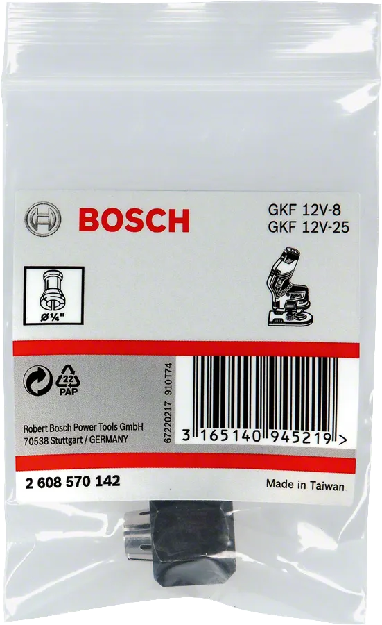 Bosch collet 1/4″ with nut.
