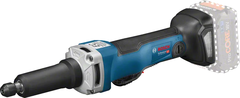 GGS 18V-23 PLC Bosch GGS 18V-23 PLC cordless die grinder with ProCORE18V battery.