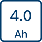 Bosch 18V 4.0Ah Li-ion battery pack.