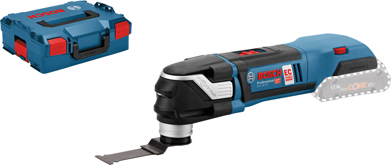 Bosch GOP 18V-28 cordless multi-tool with carry case.