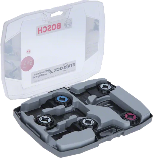 Electrician and Drywall Set for Multi-Tools, 6-Piece Bosch Starlock Set for Electrician and Drywall blades.