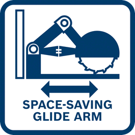 Compact slide mechanism due to innovative, maintenance-free and extremely robust glide arm
