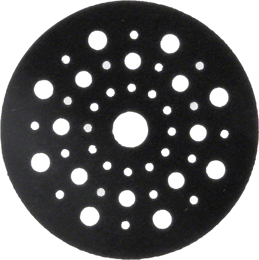 Bosch sanding pad with multiple dust extraction holes.