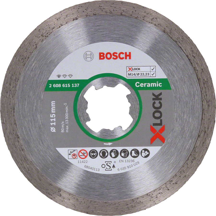 Bosch X-LOCK Standard for Ceramic diamond cutting disc 115mm.