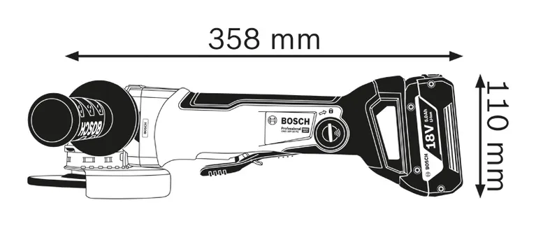 Side view dimensions.