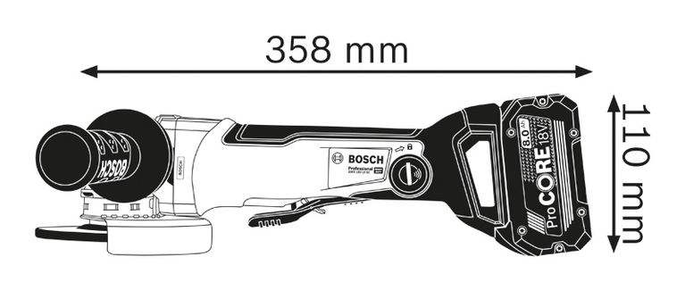 Side profile dimensions.