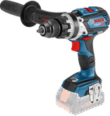 Bosch GSB 18V-85 C cordless combi drill with side handle.